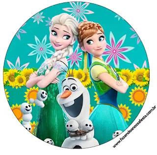 Toppers o Etiquetas de Frozen Fiebre Congelada para imprimir gratis.