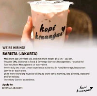 Lowongan Kerja Barista Kopi Kenangan Jakarta