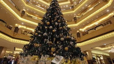 Abu dhabi, million dollar christmas tree