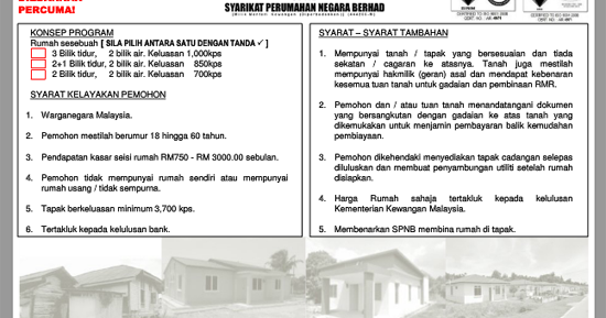 Permohonan Untuk Rumah Mesra Rakyat - Ceria kr