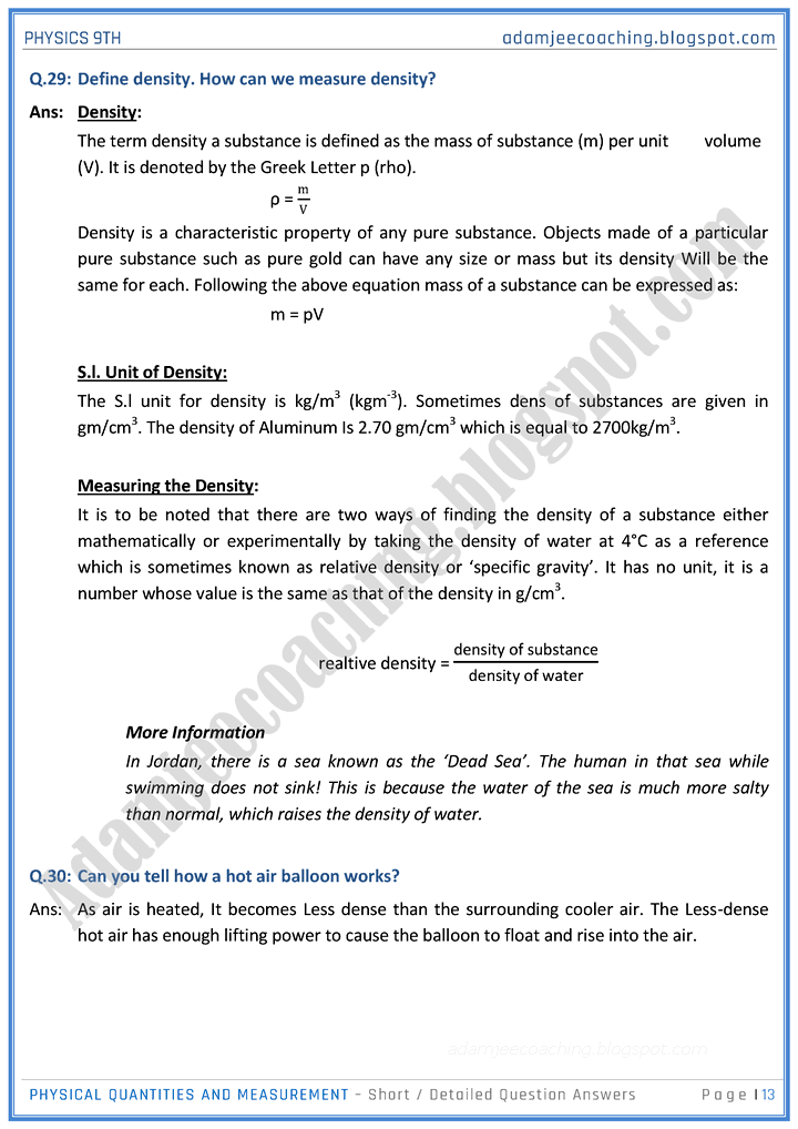 physical-quantities-and-measurement-short-and-detailed-question-answers-physics-9th