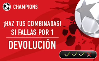 sportium Champions: Combinada 'con seguro' 3-4 abril