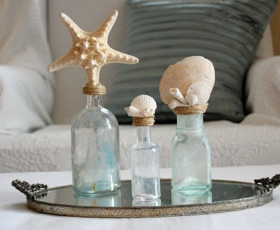 Craft Ideas Glass Bottles on Calls Her Nostalgic Beachy Bottles A  Fake It On The Cheap  Project