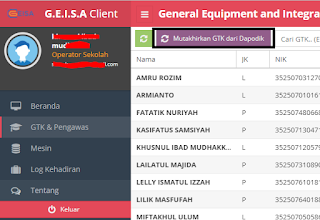 Karena ada sinyal akan diberlakukannya Geisa Online untuk mempermudah absensi GTK yang ter Install Geisa Online DHGTK FingerPrint