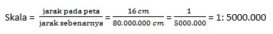 Contoh Soal Mengenai Skala dan Pembahasannya