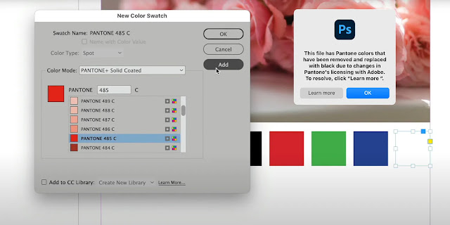 Pantone quiere que pagues por sus librerías en Adobe