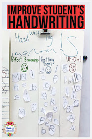 Click here to find ideas for improving your student's handwriting or penmanship.  We discuss letter formation as well as spaces between words.  Perfect for kindergarten, first and second graders. {k, 1st, 2nd, homeschool}