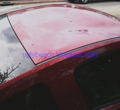 Damaged Mustang Roof 