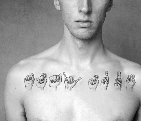 38 incríveis tatuagens masculinas para a clavícula