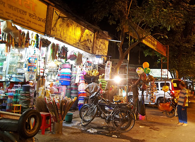 shops on a crowded street