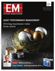 EM Efficient Manufacturing - December 2015 | TRUE PDF | Mensile | Professionisti | Tecnologia | Industria | Meccanica | Automazione
The monthly EM Efficient Manufacturing offers a threedimensional perspective on Technology, Market & Management aspects of Efficient Manufacturing, covering machine tools, cutting tools, automotive & other discrete manufacturing.
EM Efficient Manufacturing keeps its readers up-to-date with the latest industry developments and technological advances, helping them ensure efficient manufacturing practices leading to success not only on the shop-floor, but also in the market, so as to stand out with the required competitiveness and the right business approach in the rapidly evolving world of manufacturing.
EM Efficient Manufacturing comprehensive coverage spans both verticals and horizontals. From elaborate factory integration systems and CNC machines to the tiniest tools & inserts, EM Efficient Manufacturing is always at the forefront of technology, and serves to inform and educate its discerning audience of developments in various areas of manufacturing.