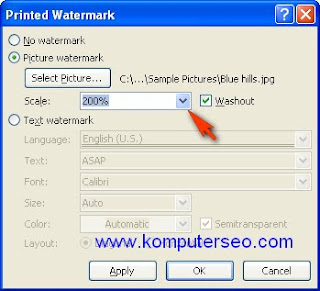 Cara membuat watermark di word 2007  Komputer SEO