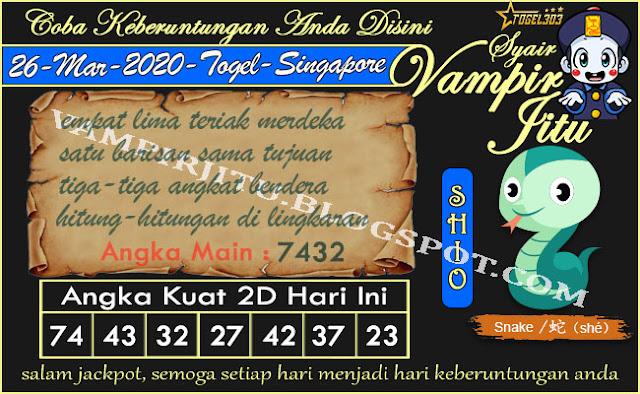  vampir jitu merupakan blog prediksi togel sgp 100% pasti akurat.