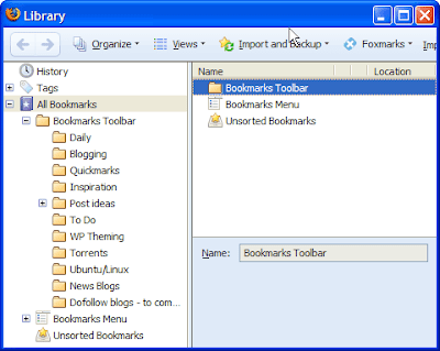 Organizing Bookmarks