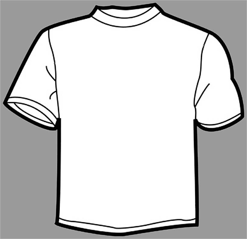Blow the T shirt outline