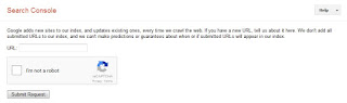 Cara Submit URL blog di Google Submit URL