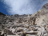 The standard and easiest route on Pyramid Peak