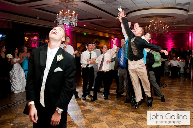 Seaons catering garter toss jump