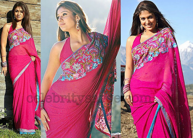 Nayantara Georgette Saree