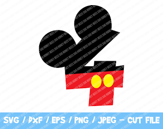 Number 4 SVG, Mickey Head SVG, Mickey Cut File, Mickey Head Number, Instant Download, Cricut, Mickey Silhouette, Disney SVG, Disney Number