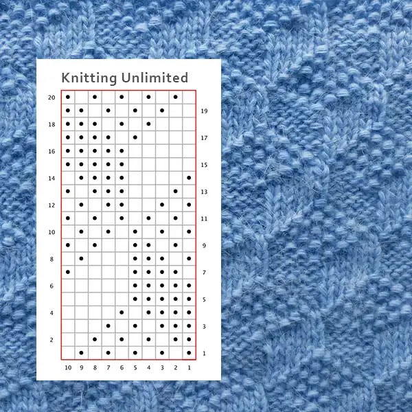 The Tumbling Moss Block stitch is a beautiful stitch that utilizes only Knit and Purl stitches.