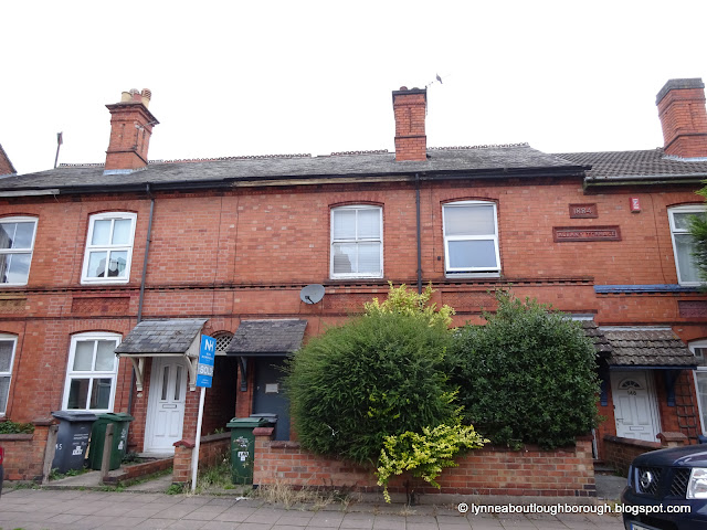 Row of cottages called Albany Terrace, likely built by one builder, the roof levels being different only because of the slope of the street