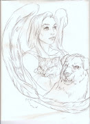 This drawing is the guardian angel of animals. I adore animals with all my .