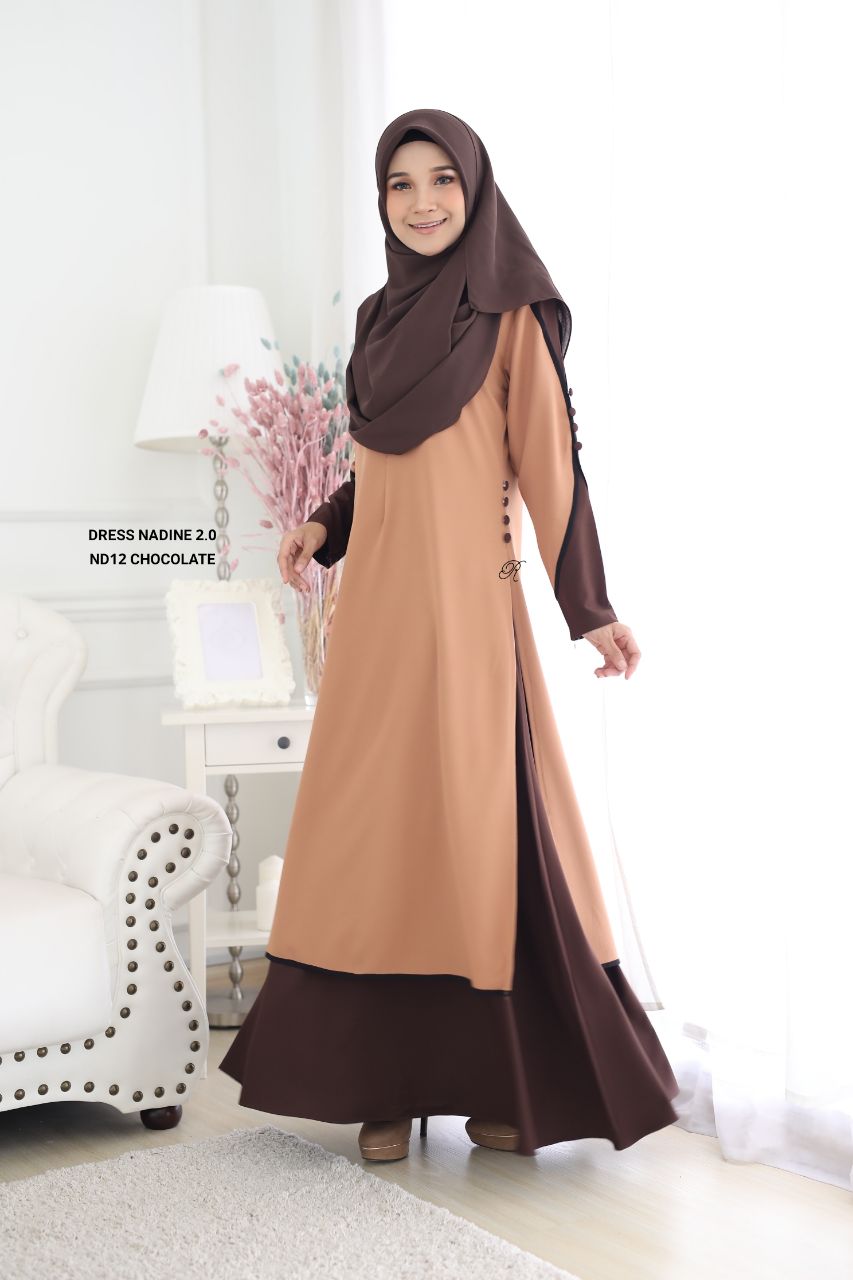 KOLEKSI PAKAIAN MUSLIMAH: DRESS NADINE 2.0 (RQ)