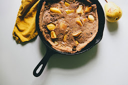 Chocolate and Pear Dutch Baby Pancake