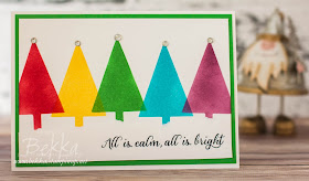 Rainbow Fast and Fabulous Christmas Card by Stampin' Up! UK Demonstrator Bekka Prideaux - check it out here