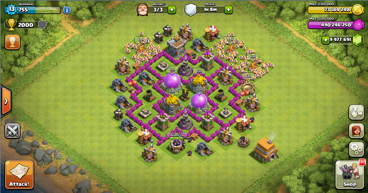 Farming Base Clash of Clans TH 6 Layout - Design Base Clash Of Clans ...