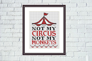 Not my circus cross stitch pattern - Tango Stitch