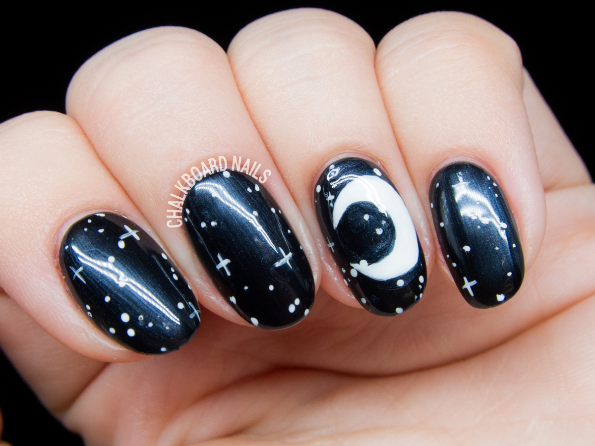 Midnight Sky Nail Art with JINsoon Nocturne | Chalkboard ...