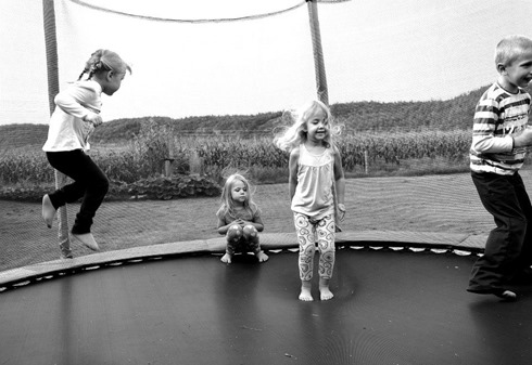 kids on trampoline