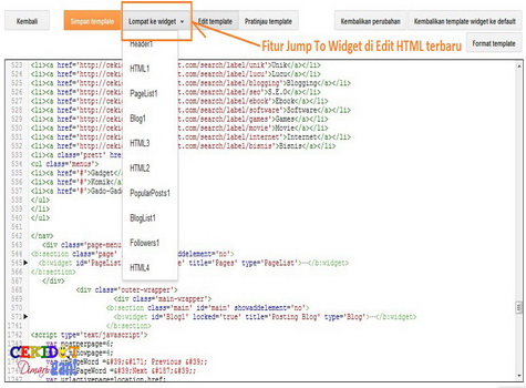 cekidot gan tampilan edit html blogger