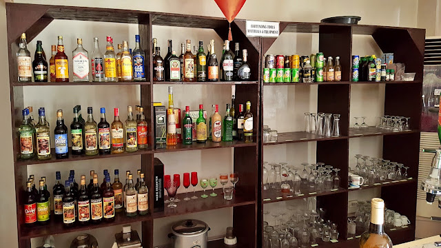 bar materials and equipment at the lobby of Palermo Hotel in Baybay City