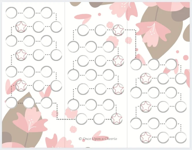 Free reward chart printable - sakura flower theme