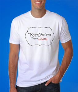 Desain Kaos "Your Future IN Your Hand" Mas Kades