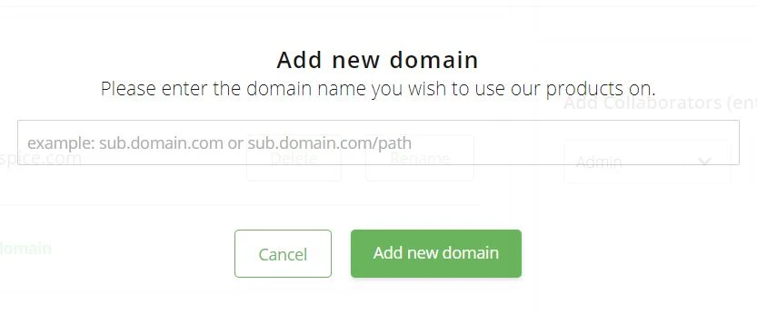 Add new domain