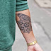 Men Hand With Black Sparrow Bird Sitting Tattoo