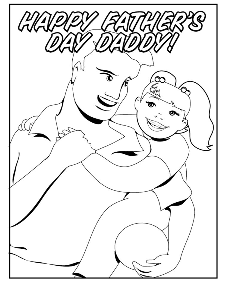 Father's Day From Daughter Coloring Pages 1
