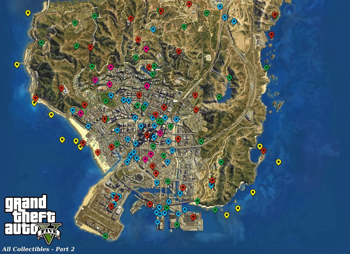 GameVision: GTA 5: All Collectible Locations - Map (GRAPHIC)