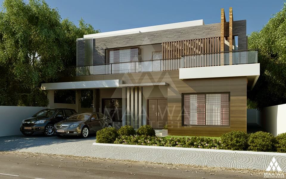 One Kanal House at DHA EME Lahore 3D Front Design Blog