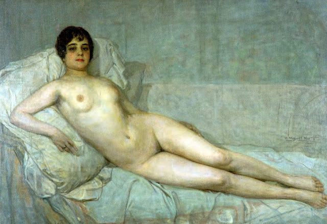 Desnudo1914, Anselmo Miguel Nieto, Retrato Femenino, Anselmo Miguel Nieto, Pintura Española, Pintores Españoles, Pintor Anselmo Miguel Nieto, Pintor Español, Retratos de Anselmo Miguel Nieto