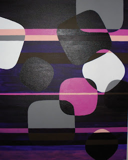 Geometric artwork painting entitled "Disco" by Katherine Sauer, 2006. 