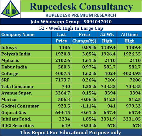 52-Week High In Large Cap