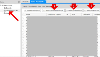 Download Daftar Calon Peserta UN  File DZ dan Excel serta Berita Acara Serah Terima Pendaftaran Calon Peserta Ujian Nasional file PDF