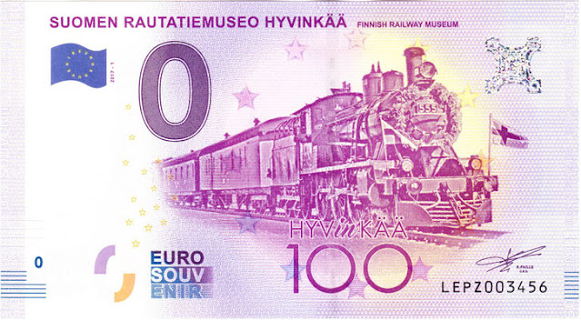 suomen ensimmäinen 0 euro seteli 2017