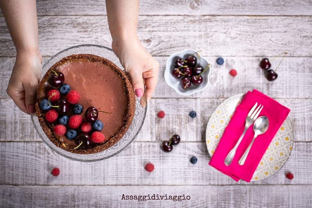 Cherry cheesecake tart