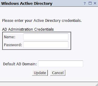 Authentication Windows AD Administration Credential